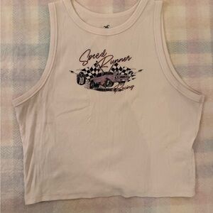 Hollister Ribbed White Tank Top